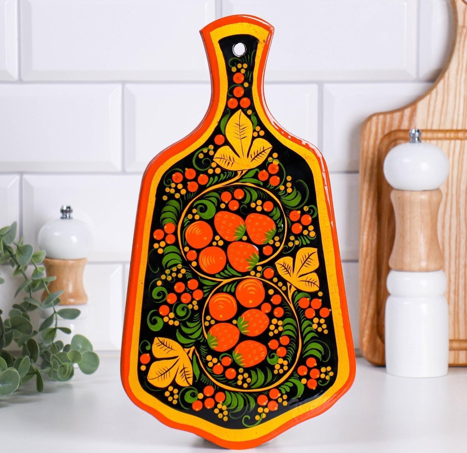 Доска разделочная «Ягодка», микс, хохлома