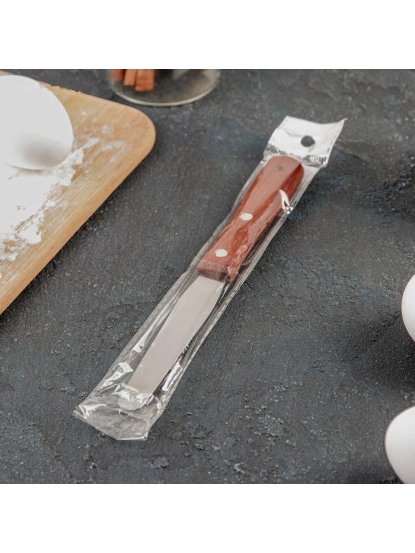 Лопатка-палетка с деревянной ручкой, прямая, 20,5 см