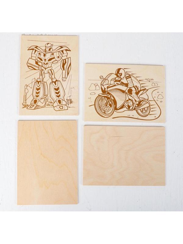 Доски для выжигания, 10 шт., для мальчиков, уровень сложности: «умелец»