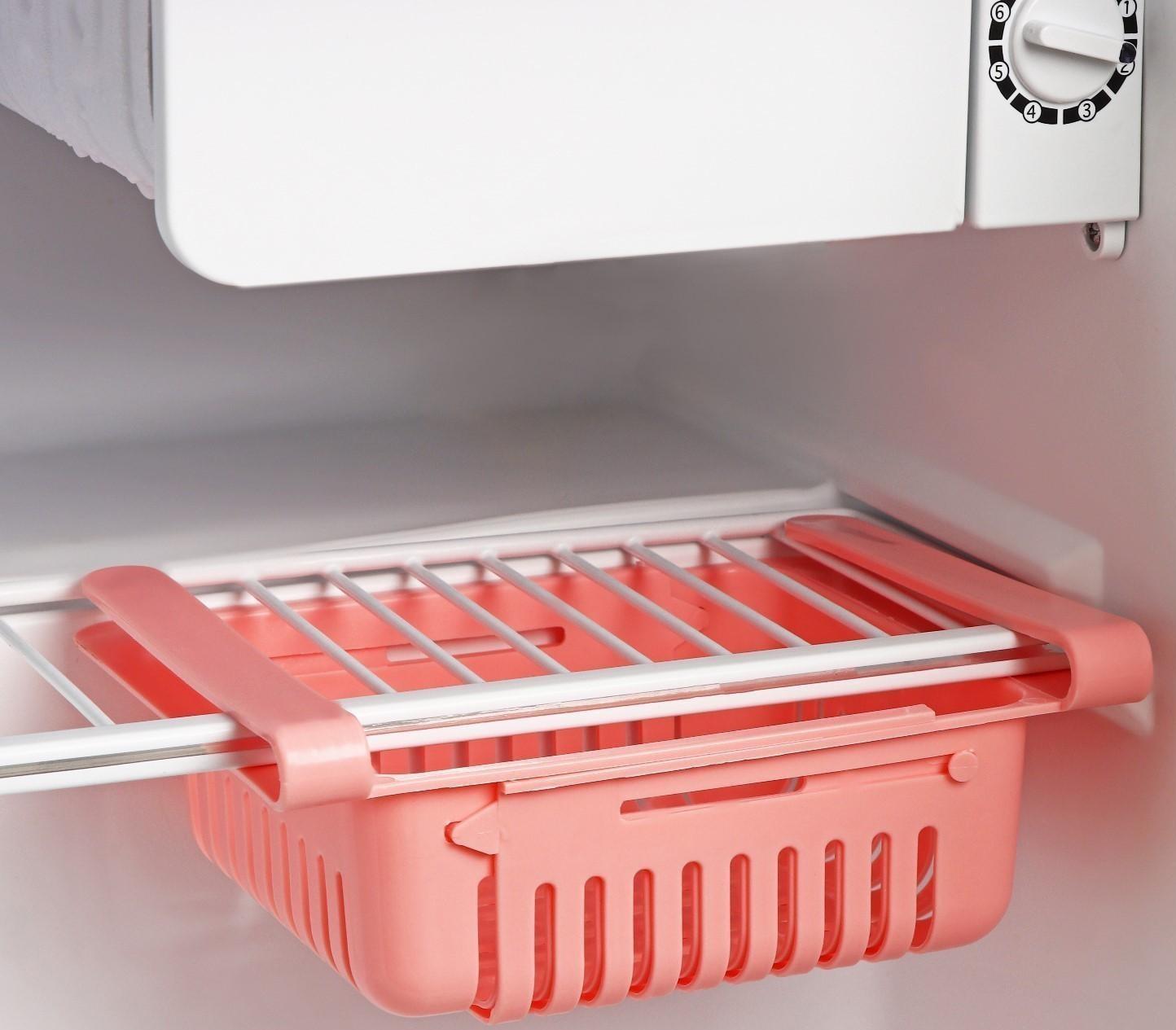 Полка подвесная в холодильник, раздвижная 23(28)×16,5×8 см, цвет МИКС