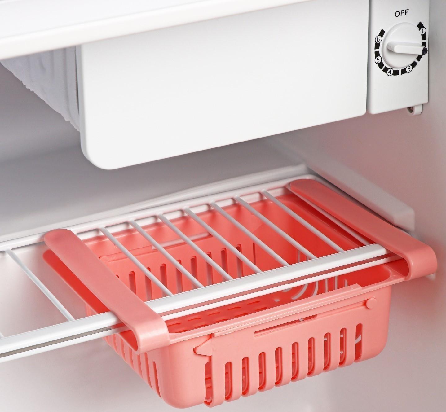 Полка подвесная в холодильник, раздвижная 23(28)×16,5×8 см, цвет МИКС