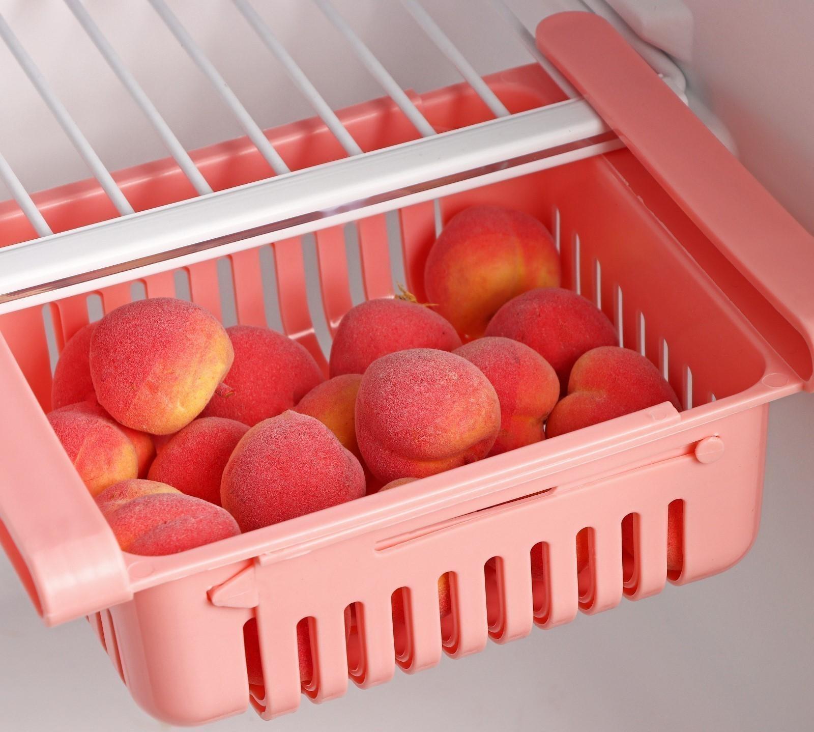 Полка подвесная в холодильник, раздвижная 23(28)×16,5×8 см, цвет МИКС