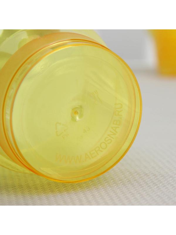 Стакан одноразовый «Кристалл», 200 мл, цвет жёлтый