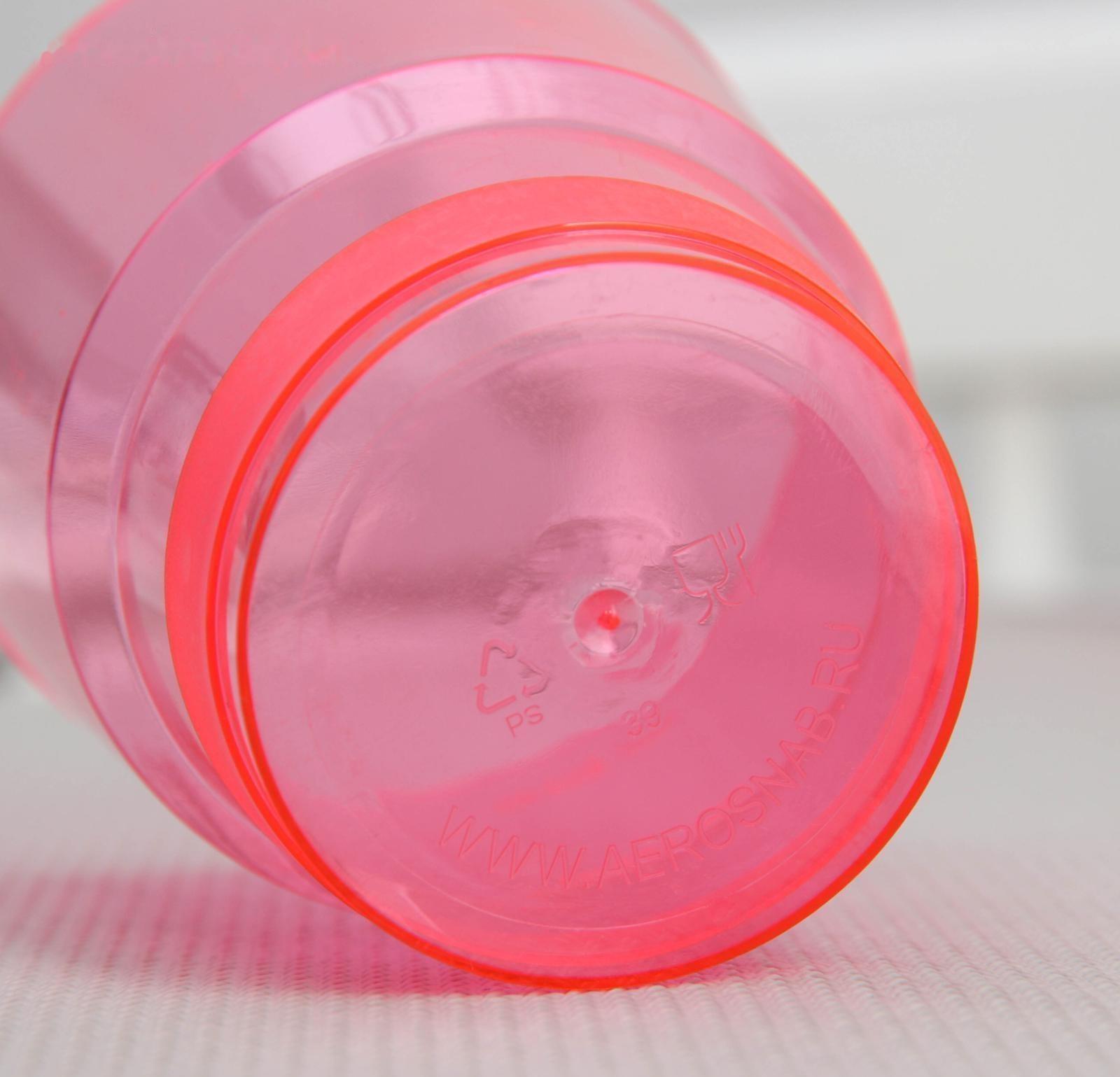 Стакан одноразовый «Кристалл», 200 мл, цвет красный