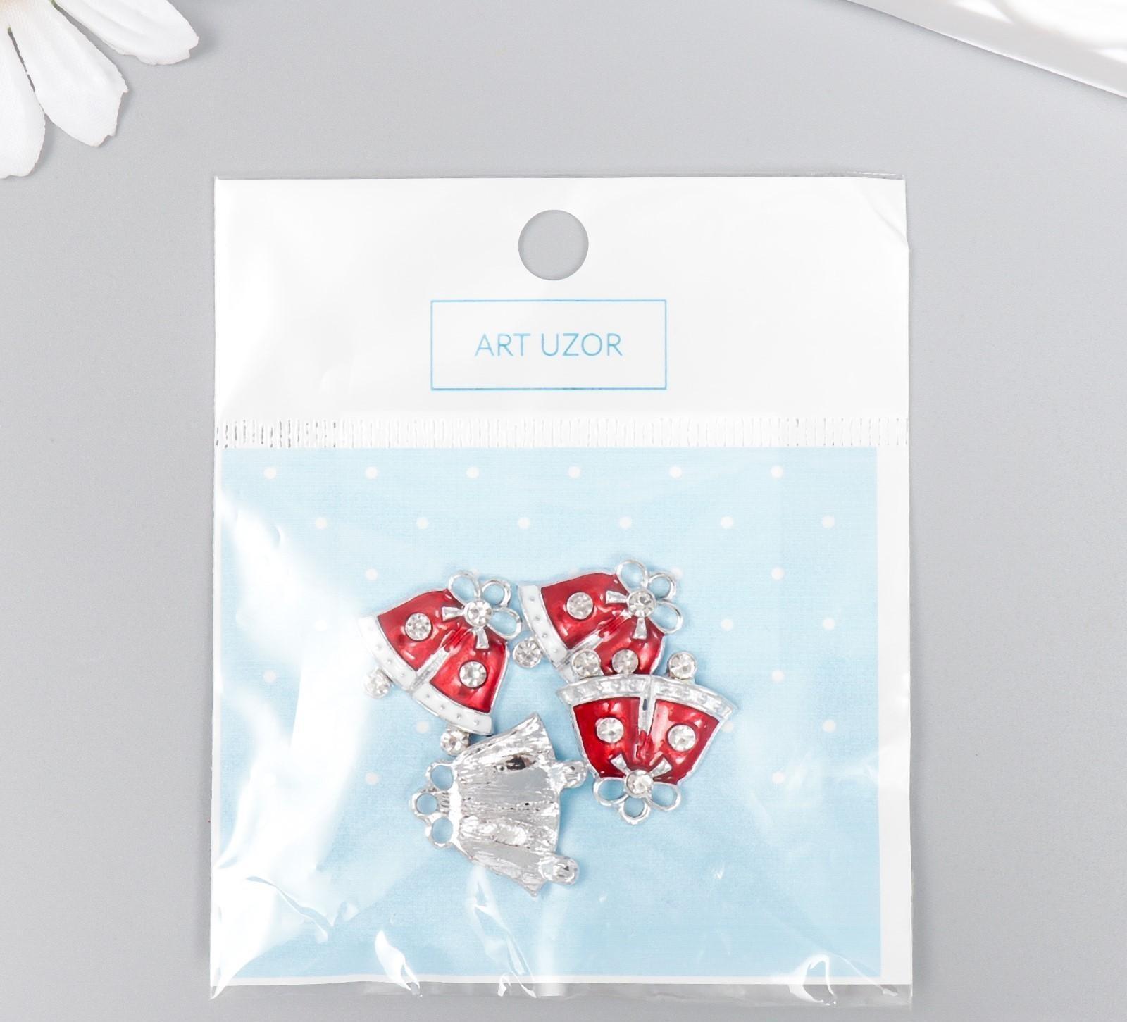 Декор для творчества металл, эмаль, страза 