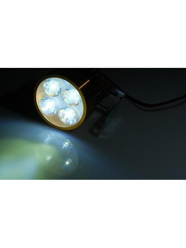 Фара cветодиодная для мототехники, 4 LED, IP67, 4 Вт, направленный свет