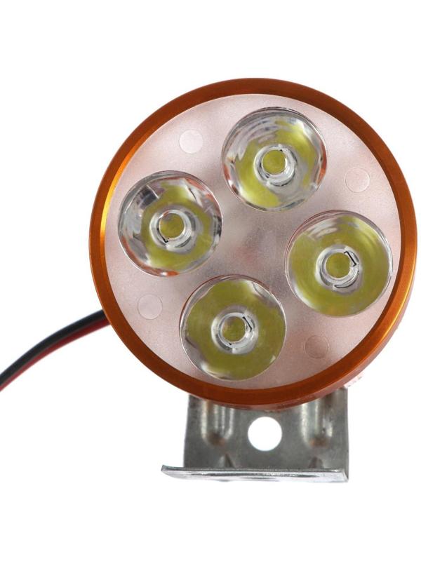 Фара cветодиодная для мототехники, 4 LED, IP67, 4 Вт, направленный свет