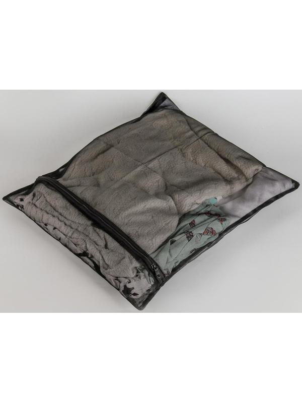 Мешок для стирки белья Доляна, 40×50 см, мелкая сетка, цвет чёрный