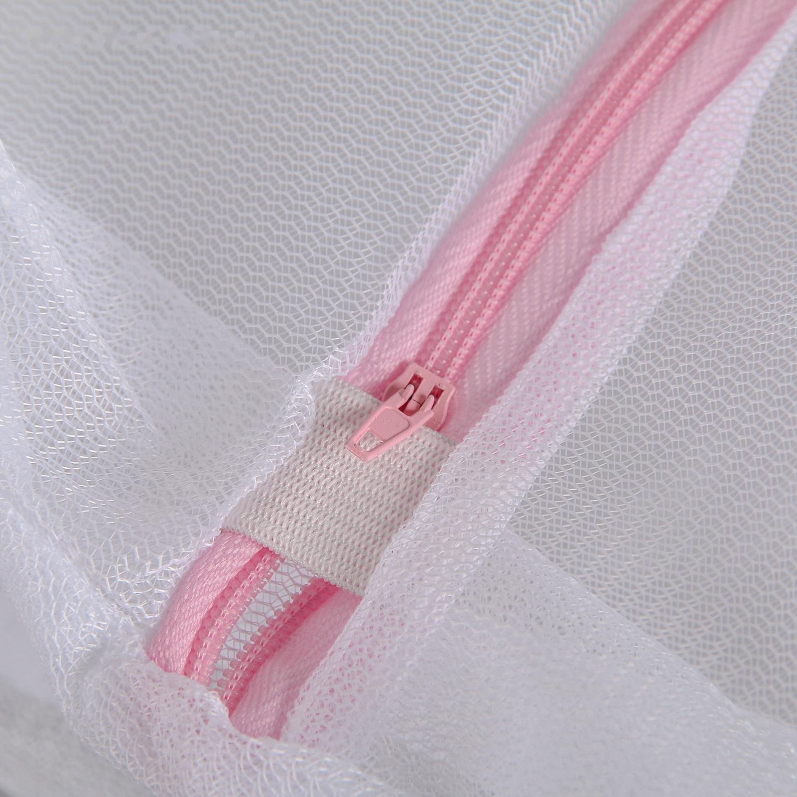 Мешок для стирки белья Доляна, 20×25 см, мелкая сетка, цвет белый