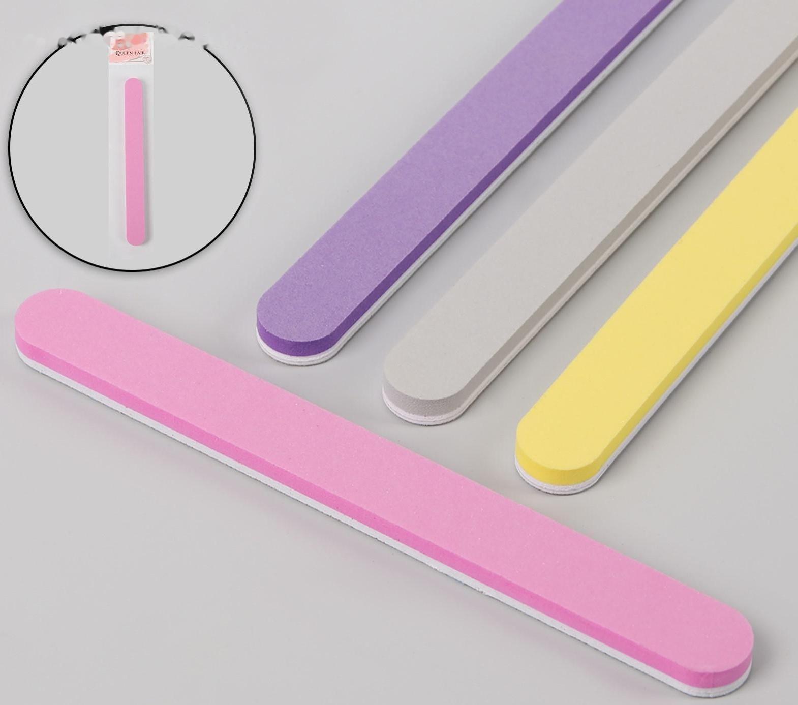 Пилка-полировка, абразивность 100/180, 18 см, цвет МИКС