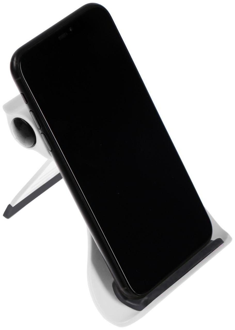 Подставка для телефона LuazON, складная, усиленная, регулируемая высота, бело/чёрная