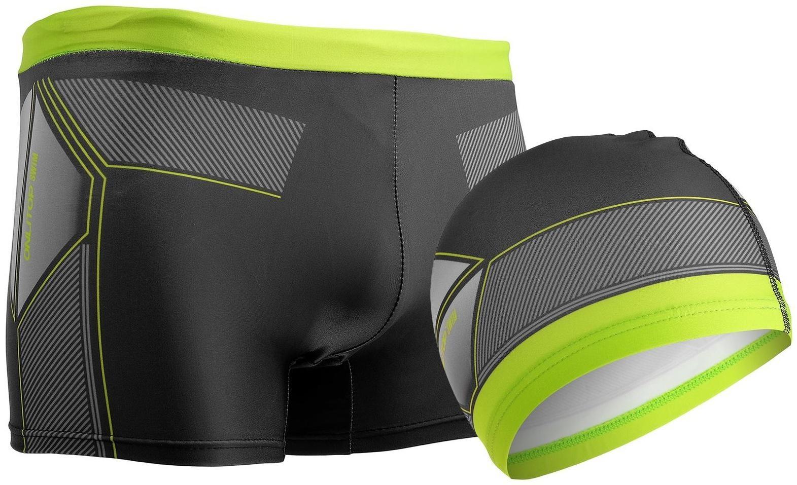 Плавки для мальчиков + шапочка, комплект, р. 26, рост 110 см, обхват 46-52 см