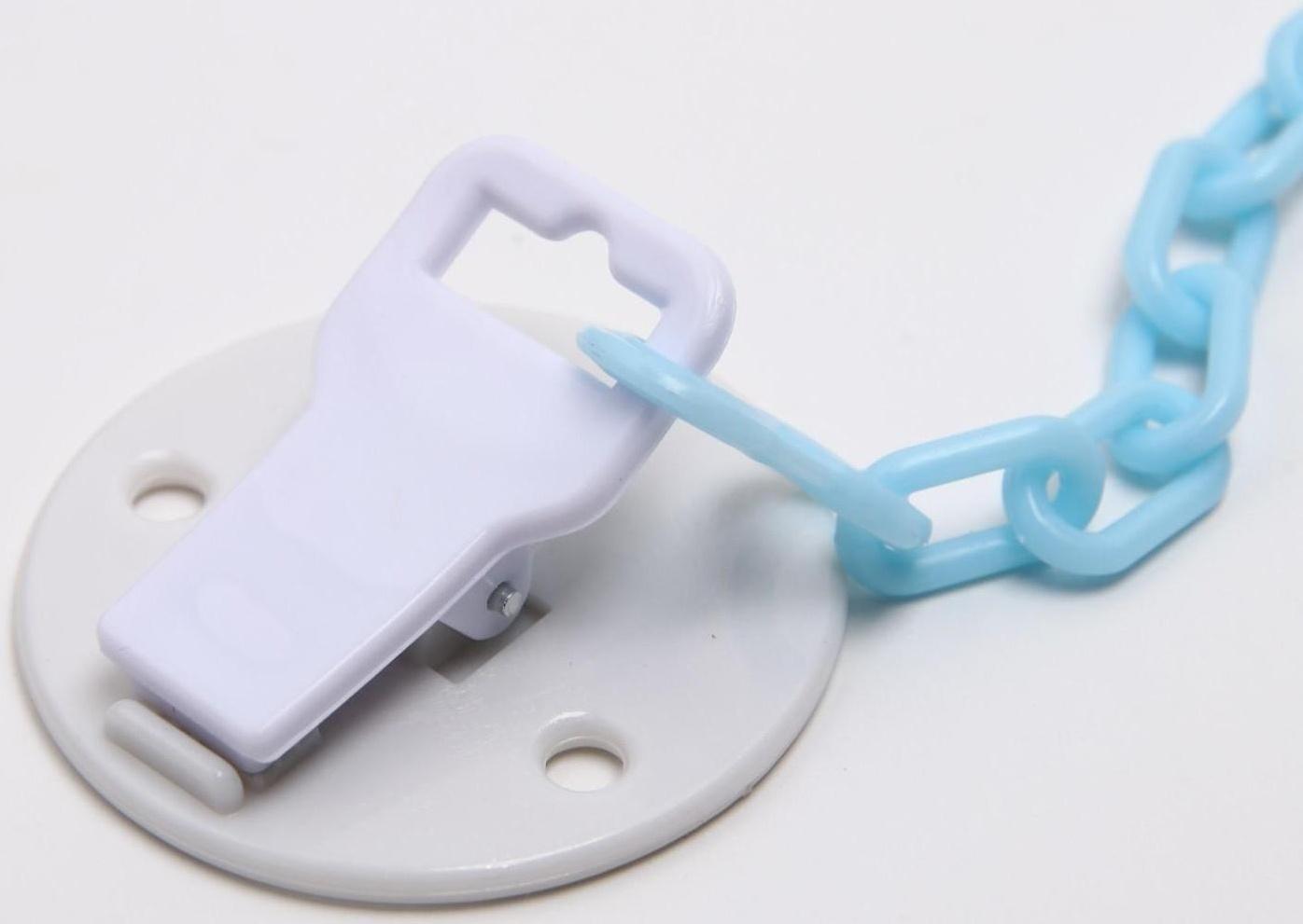 Пустышка с держателем, ортодонтическая, от 0 мес., виды и цвета микс / 1 шт.