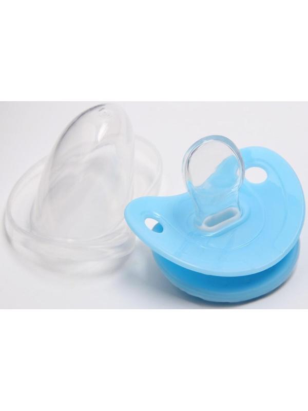 Пустышка с держателем, ортодонтическая, от 0 мес., виды и цвета микс / 1 шт.