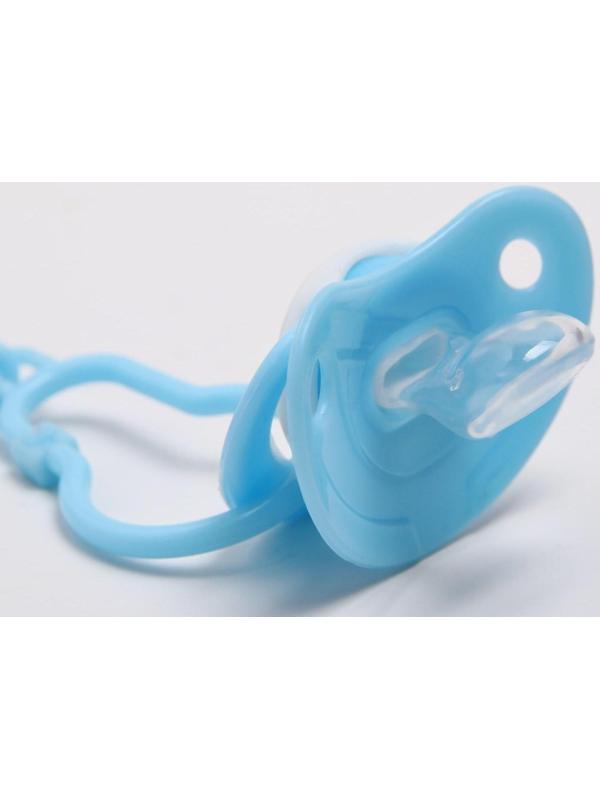 Пустышка с держателем, ортодонтическая, от 0 мес., виды и цвета микс / 1 шт.