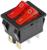 Клавишный выключатель двойной, 250 В, 15 А, ON-OFF, 6с, красный, с подсветкой
