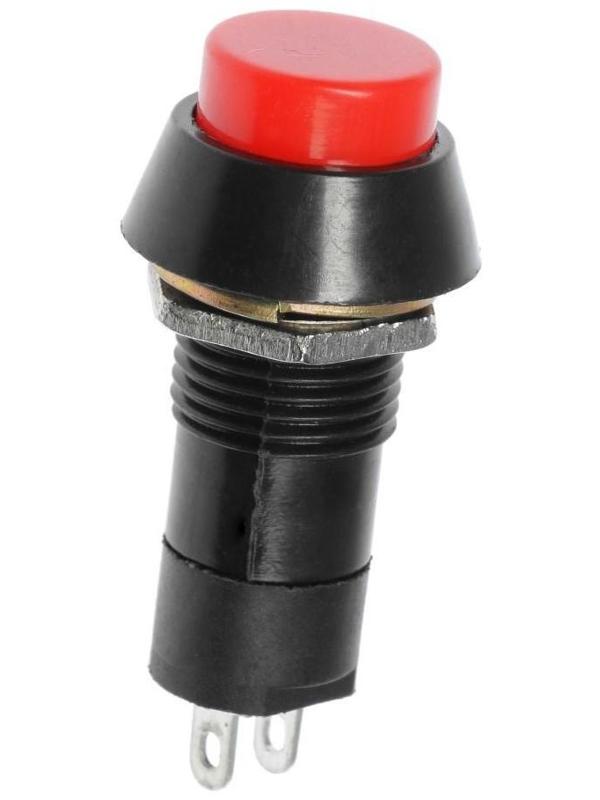 Кнопка-выключатель, 250 В, 1 А, ON-OFF, 2с, с фиксацией, красная