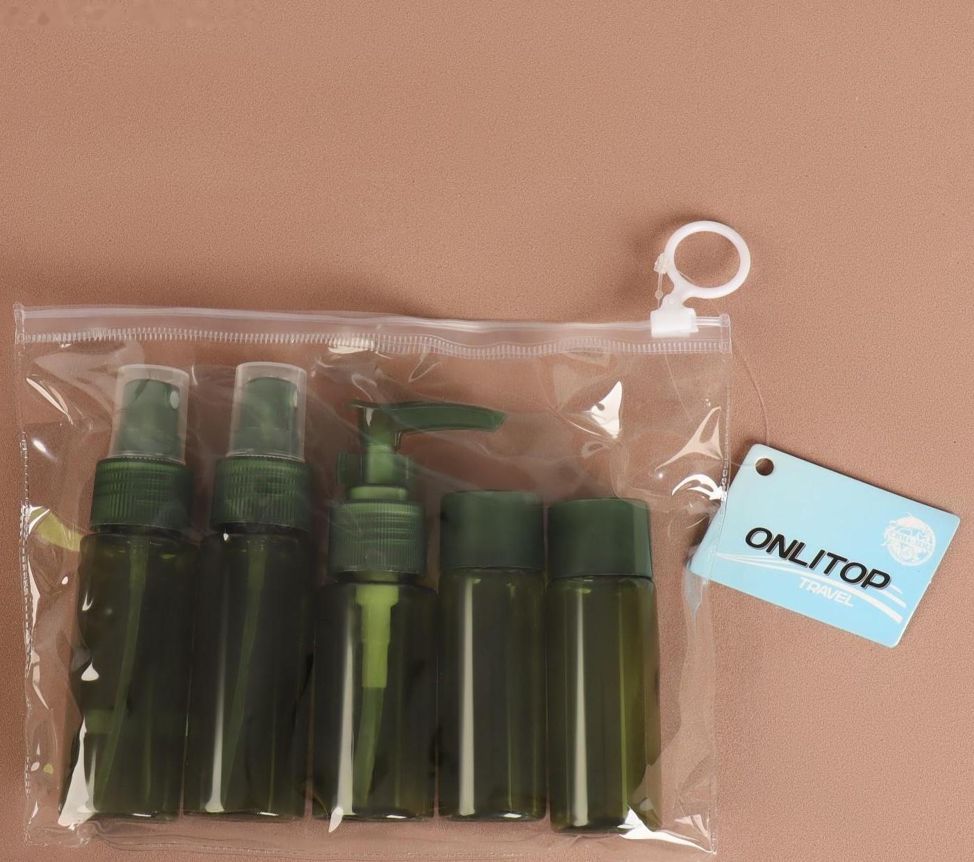 Набор для хранения, в чехле, 6 предметов, с разметкой, цвет зелёный