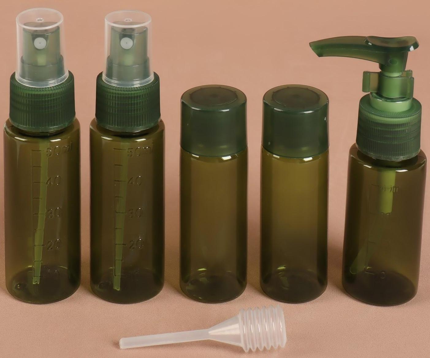 Набор для хранения, в чехле, 6 предметов, с разметкой, цвет зелёный