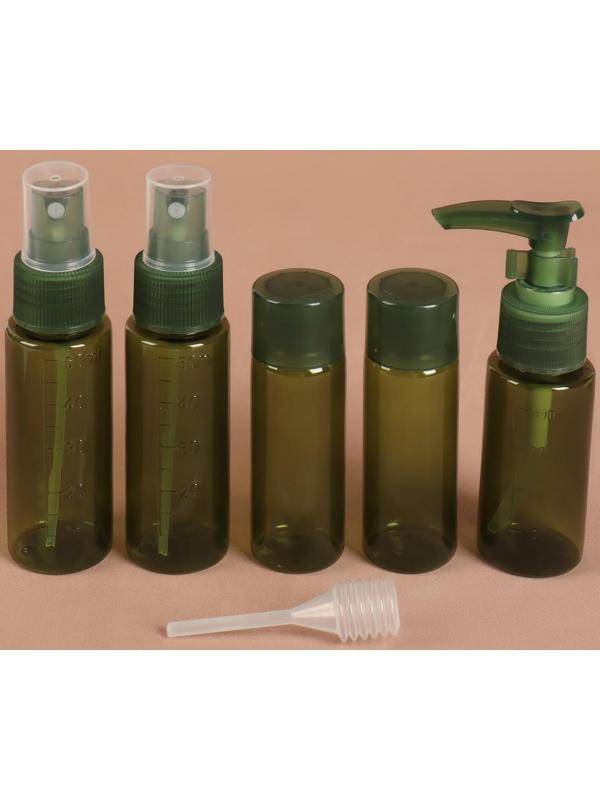 Набор для хранения, в чехле, 6 предметов, с разметкой, цвет зелёный