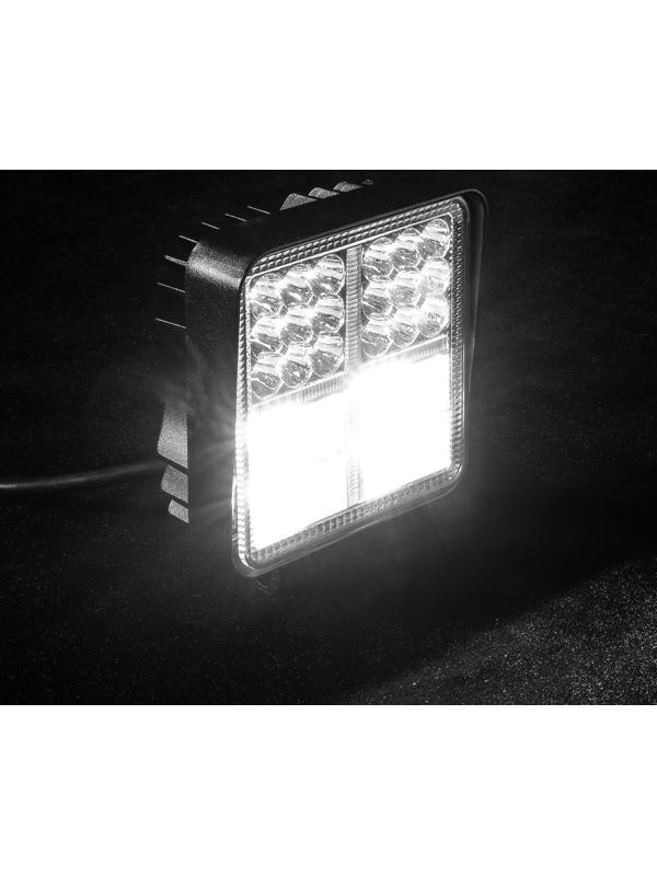 Противотуманная фара, 9-30 В, 54 LED (38 белых, 16 желтых), IP67, 162 Вт, направленный свет