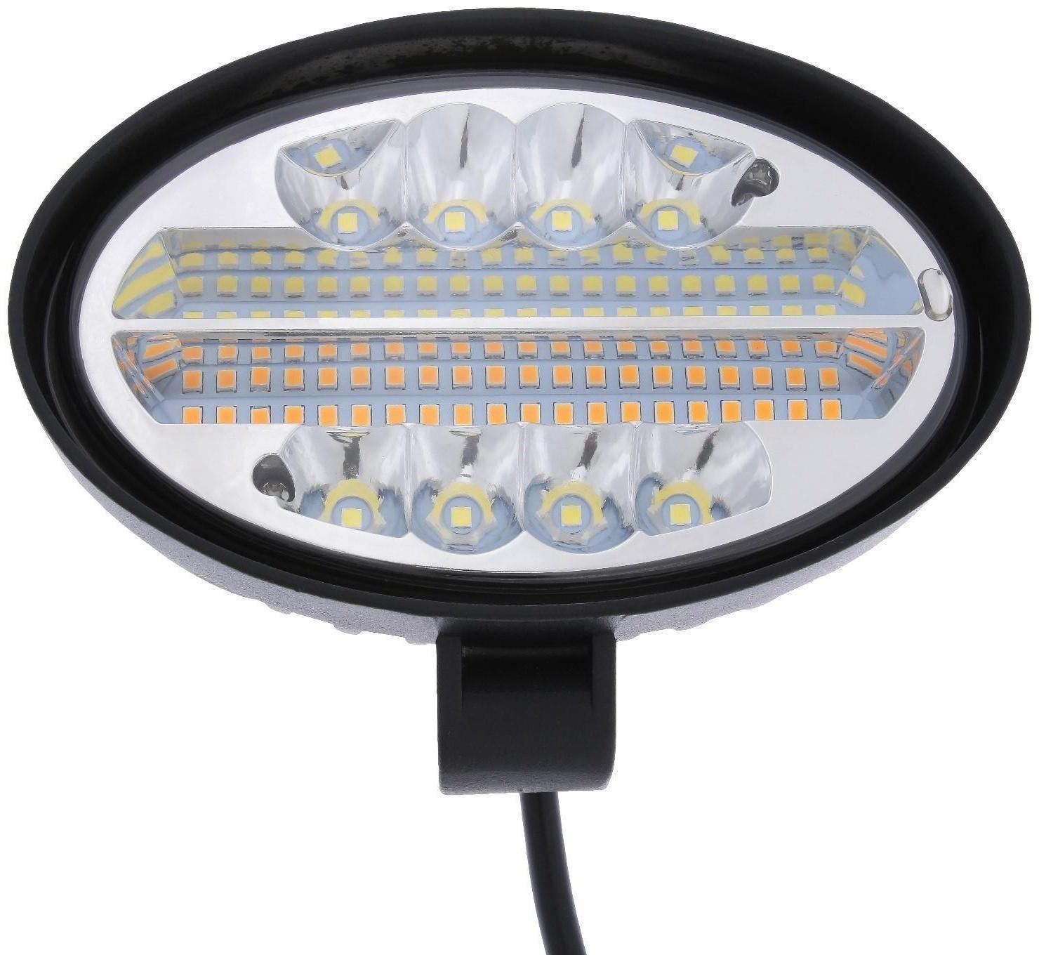 Противотуманная фара 48 LED (28 белых, 20 желтых), IP67, 144 Вт, 9-30 В, направленный свет