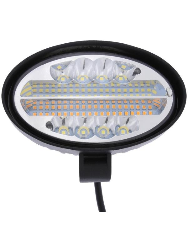 Противотуманная фара 48 LED (28 белых, 20 желтых), IP67, 144 Вт, 9-30 В, направленный свет