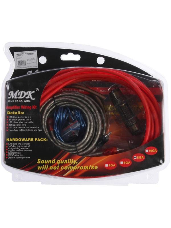 Установочный комплект проводов 8GA, 1600 Вт, 4 предмета