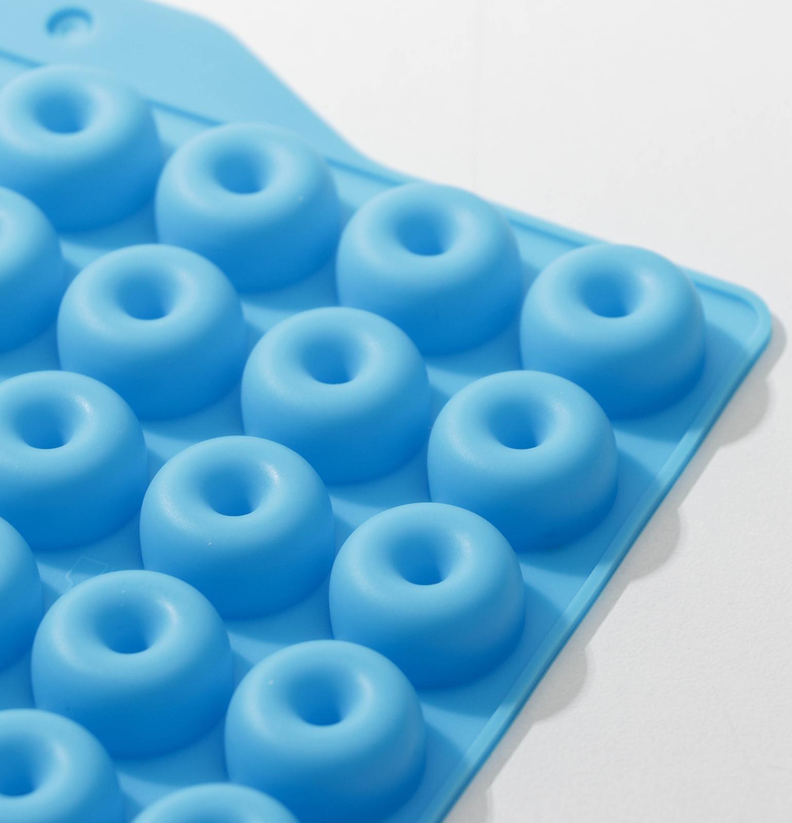Форма для мармелада «Пончики», 21,5×20 см, 64 ячейки (d=2 см), цвет МИКС