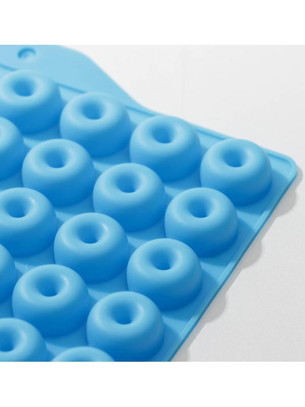 Форма для мармелада «Пончики», 21,5×20 см, 64 ячейки (d=2 см), цвет МИКС