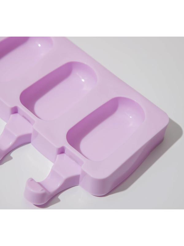 Форма для мороженого Доляна «Эскимо», 42×12,5 см, 8 ячеек (6,8×3,8 см), цвет МИКС