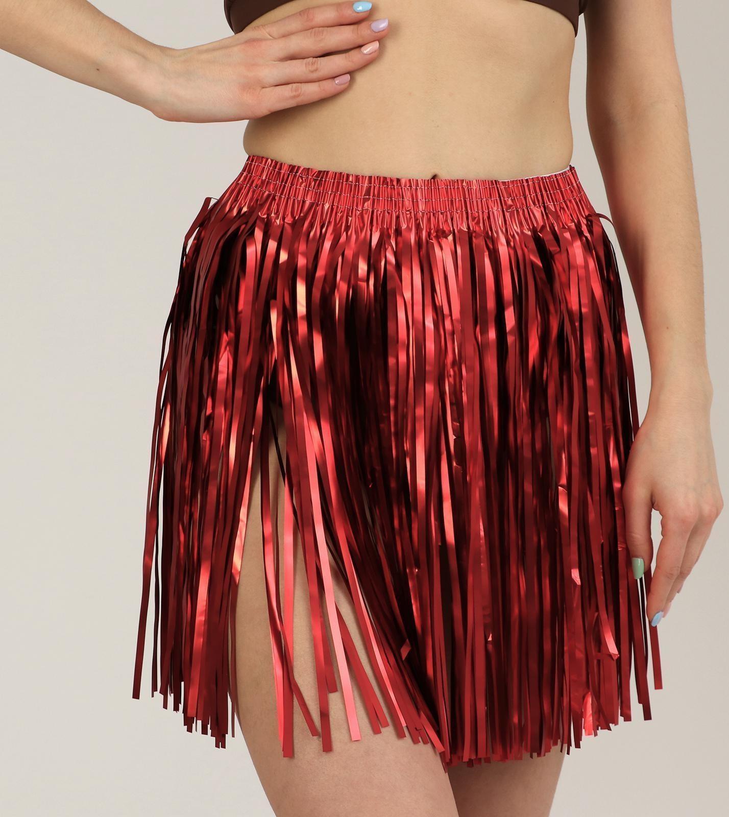 Юбка, 40 см, на липучке, цвет красный