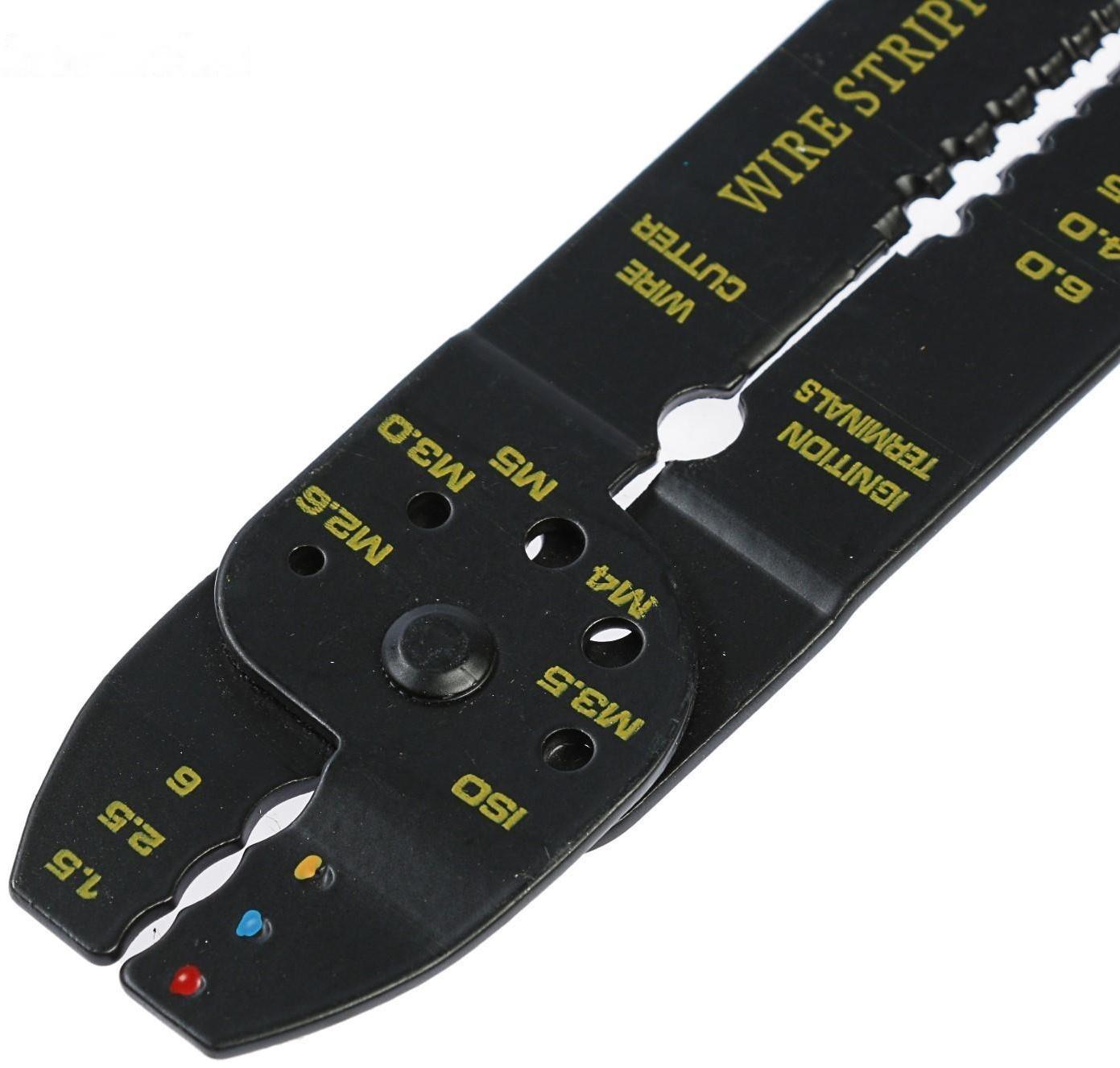 Стриппер ЛОМ, 210 мм, для зачистки проводов 0.75-6 мм и обжима клемм 1.5-6 мм