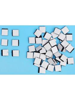 Липучка на клеевой основе «Квадрат», набор 48 шт., размер 1 шт. 1.5 × 1.5 см, цвет чёрный