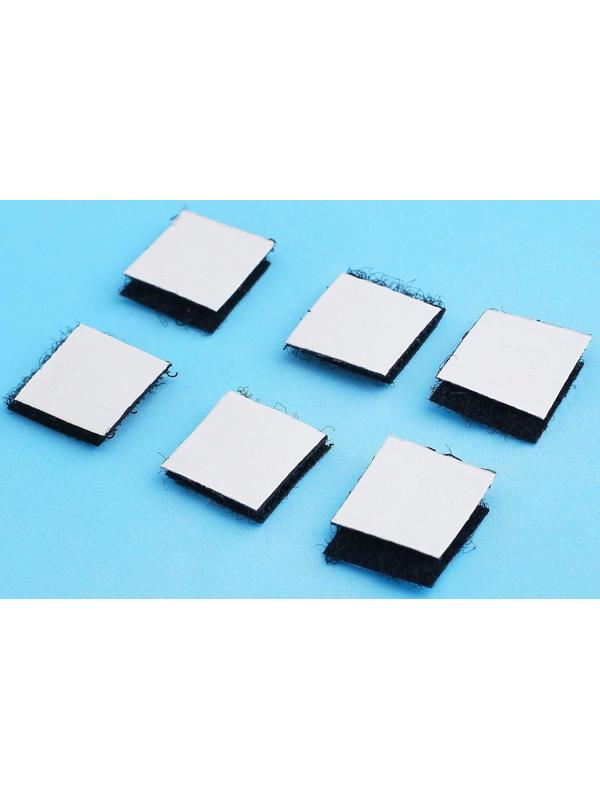 Липучка на клеевой основе «Квадрат», набор 48 шт., размер 1 шт. 1.5 × 1.5 см, цвет чёрный