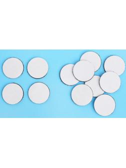 Липучка на клеевой основе «Круг», набор 12 шт., размер 1 шт. 3 см, цвет чёрный