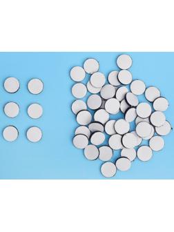 Липучка на клеевой основе «Круг», набор 55 шт., размер 1 шт: 1,5 см, цвет чёрный