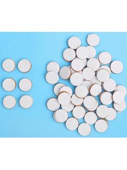 Липучка на клеевой основе «Круг», набор 55 шт., размер 1 шт. 1.5 см, цвет коричневый