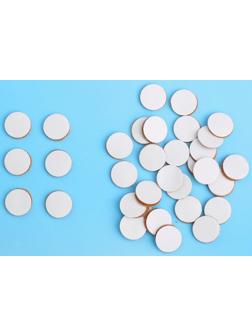 Липучка на клеевой основе «Круг», набор 30 шт., размер 1 шт. 2 см, цвет коричневый