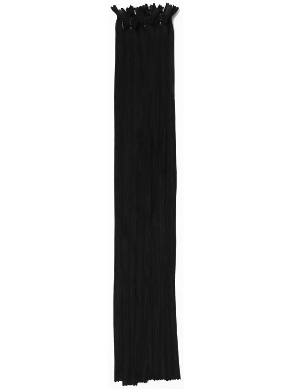 Молния потайная, №3, неразъёмная, замок автомат, 60 см, цвет чёрный