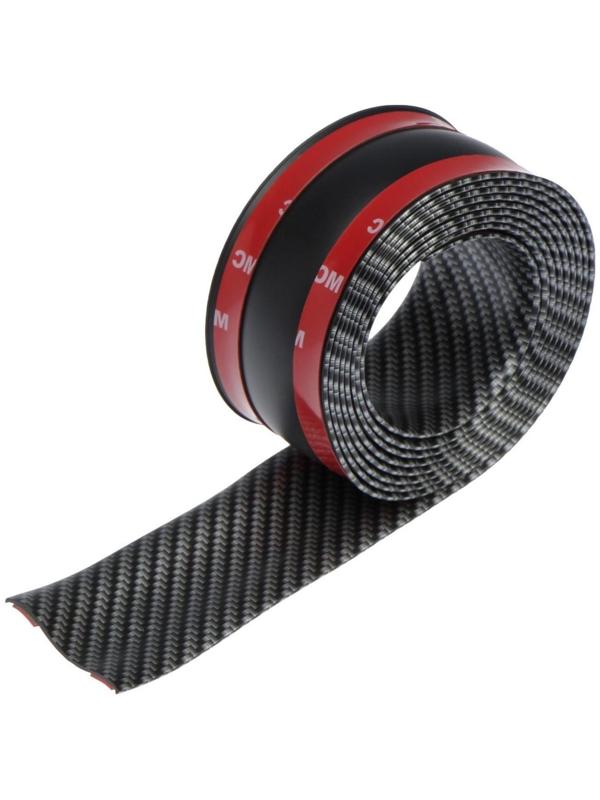 Защитная накладка на порог автомобиля TORSO, самоклеящаяся, карбон, 5х250 см