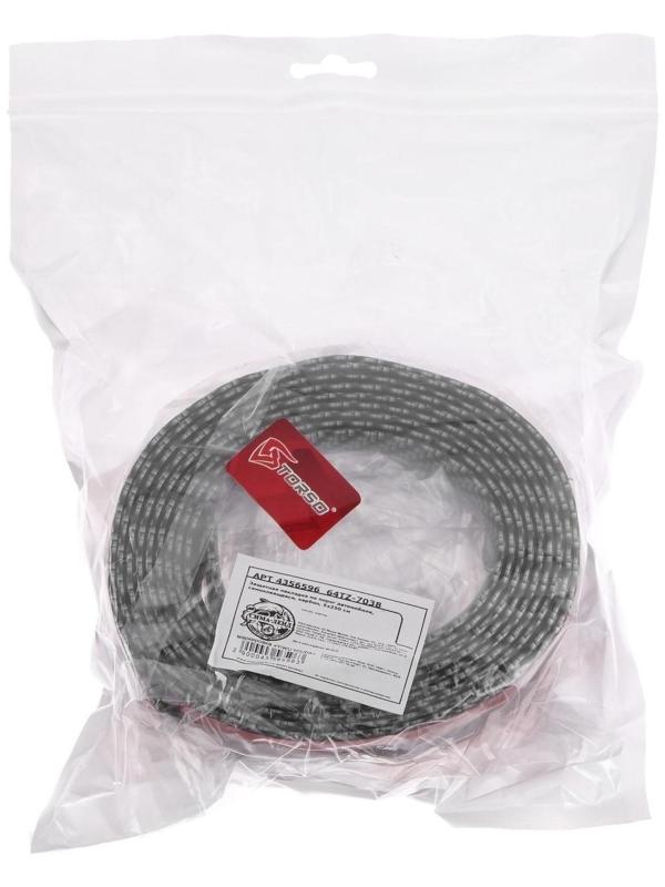 Защитная накладка на порог автомобиля TORSO, самоклеящаяся, карбон, 5х250 см