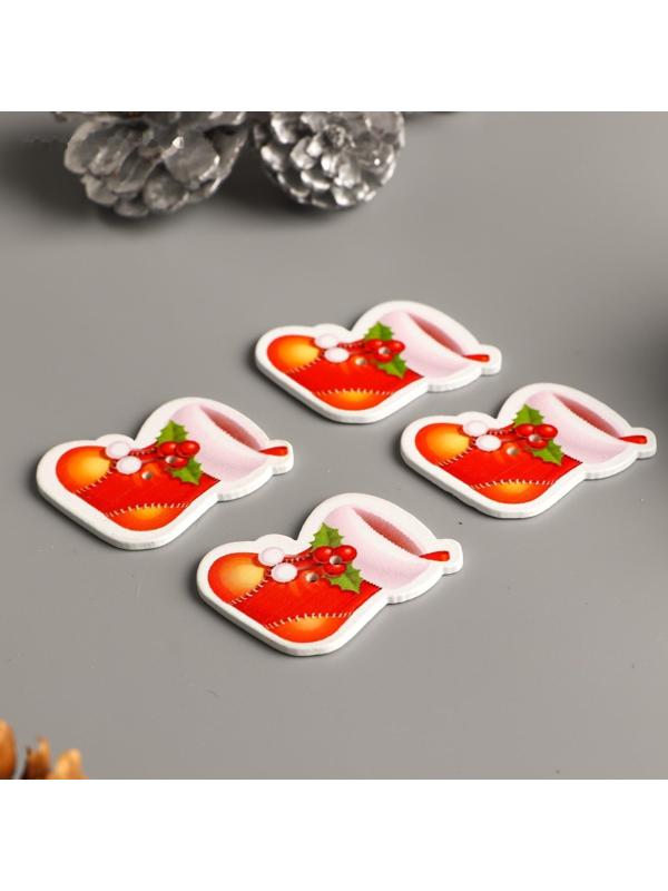 Набор пуговиц для творчества дерево 