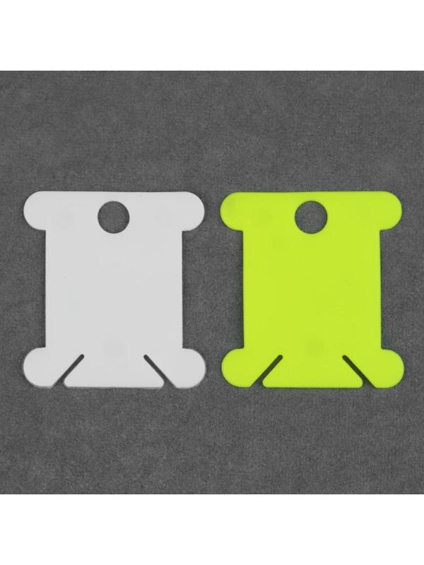 Набор шпулек для ниток мулине, на кольце, d = 3,5 см, 10 шт, цвет МИКС