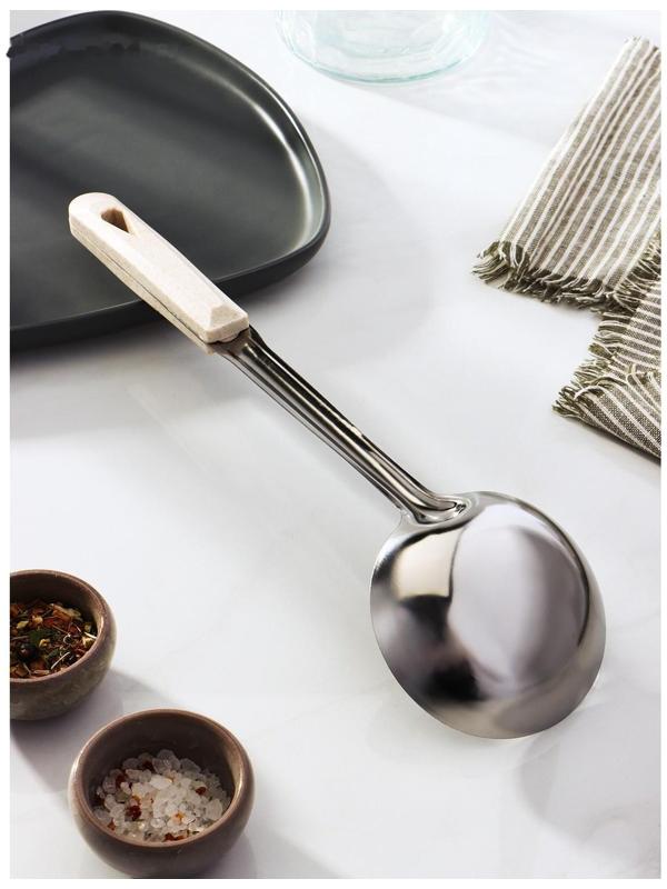 Половник из нержавеющей стали Доляна «Соната», 150 мл, h=34 см