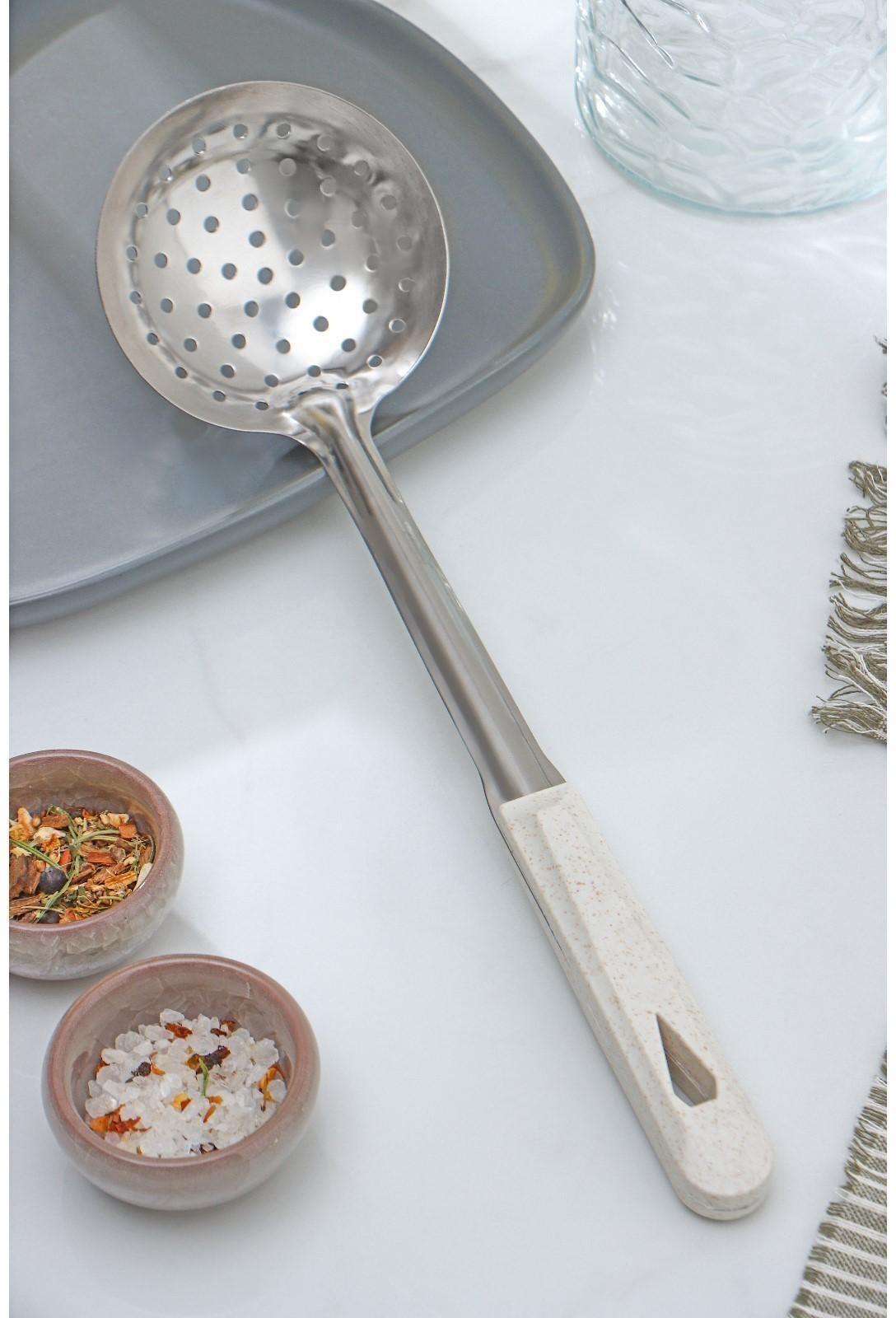 Шумовка из нержавеющей стали Доляна «Соната», h=34 см, цвет серебряный