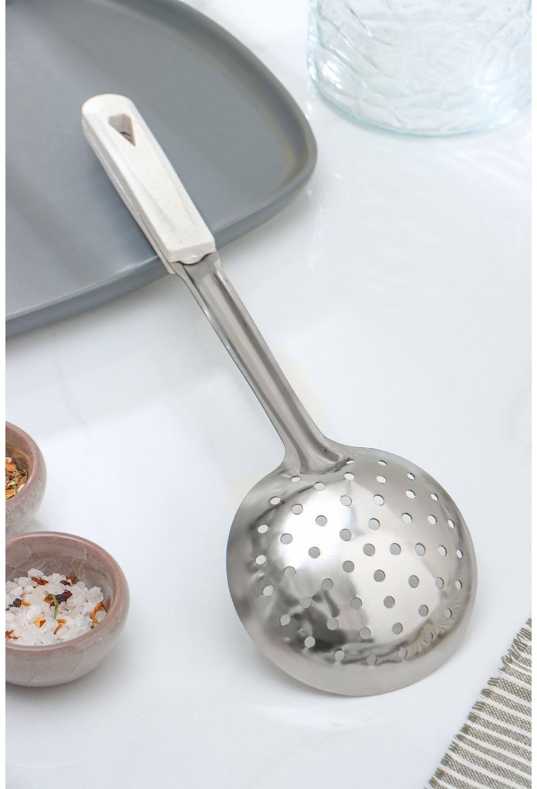 Шумовка из нержавеющей стали Доляна «Соната», h=34 см, цвет серебряный