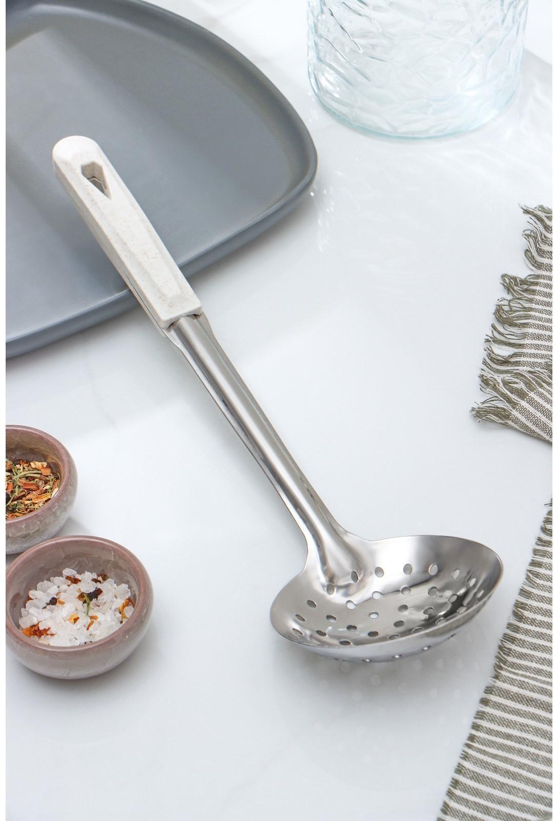 Шумовка из нержавеющей стали Доляна «Соната», h=34 см, цвет серебряный