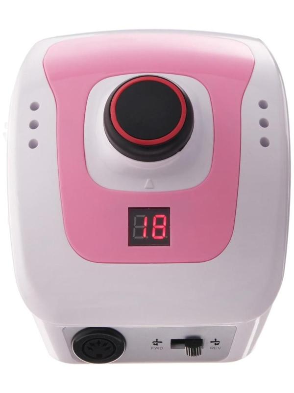 Аппарат для маникюра и педикюра JessNail DM-206, 4 насадки, 35 000 об/мин, бело-розовый