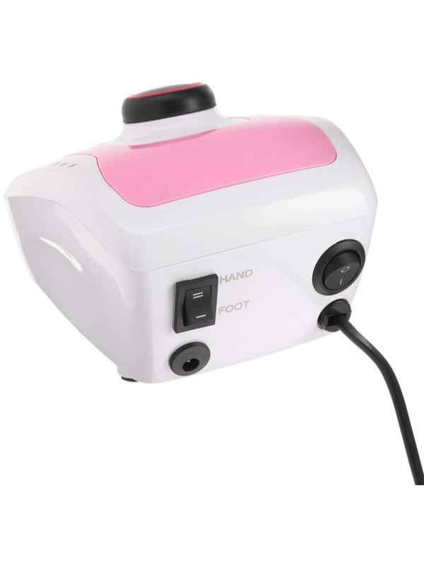 Аппарат для маникюра и педикюра JessNail DM-206, 4 насадки, 35 000 об/мин, бело-розовый